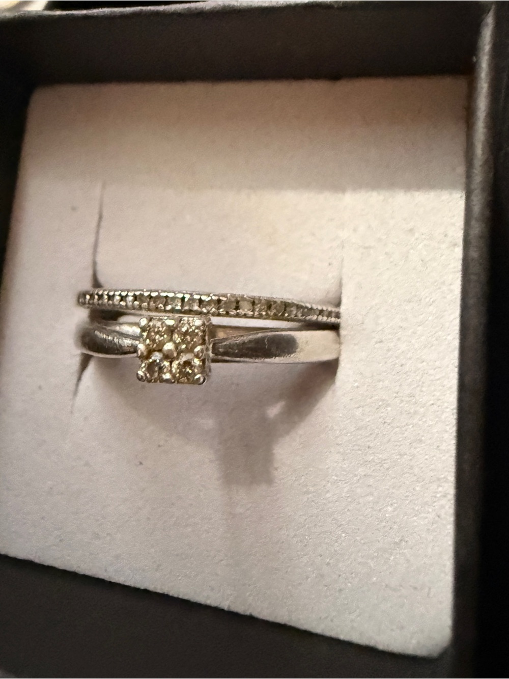 Diamond wedding ring, and band Set sz7